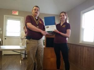 Chairman Haines awards Super Saxon to Rachael Watters